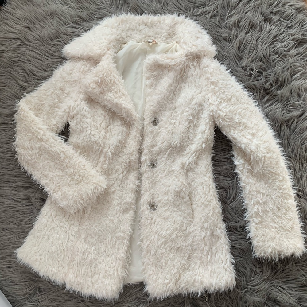 Gianni BINNI white furry coat